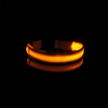 Load image into Gallery viewer, orange rechargeable led dog collar