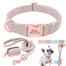 Load image into Gallery viewer, custom personalized dog collar leash set