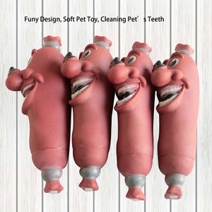 funny teeth cleaning dog toy
