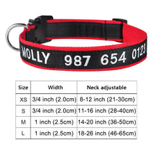 Load image into Gallery viewer, red black personalized embroidered dog collar