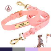 Load image into Gallery viewer, waterproof personalized dog collar leash set