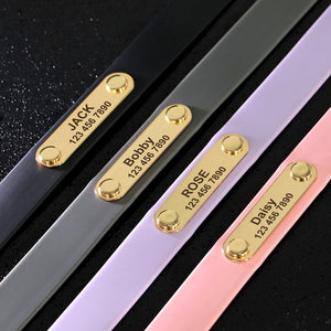 waterproof dog collars with name plate