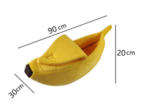 Banana Dog Bed Yellow