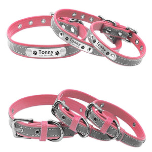 best reflective personalized leather dog collars