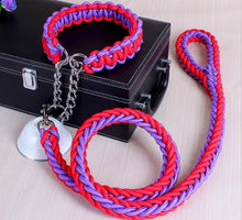 Load image into Gallery viewer, dog collar leash set for big dogs