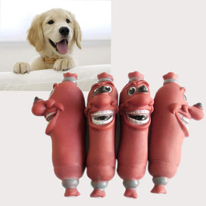 funny interactive squeaky dog toy