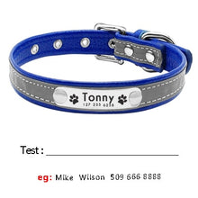 Load image into Gallery viewer, personalized leather dog collar with name plate