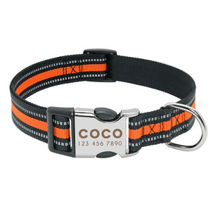 personalized reflective dog collar