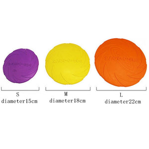 sizes of the interactive dog frisbee chew toy