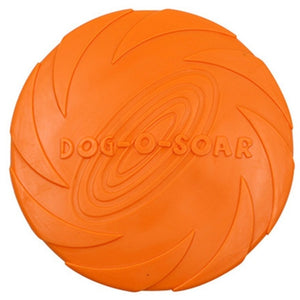 orange interactive frisbee chew toy