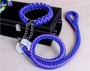 Durable Chain Large Dog Collar Leash Set