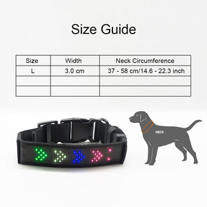 App Control Anti-lost LED Dog Collar