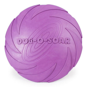 purple dog frisbee chew toy