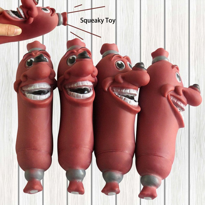 funny squeaky dog toy