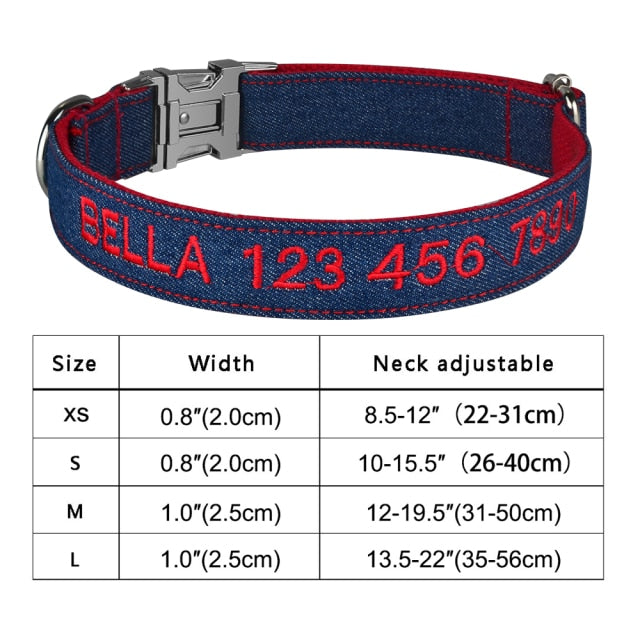 best personalized embroidered dog collar